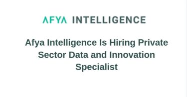 Afya Intelligence Is Hiring Private Sector Data and Innovation Specialist