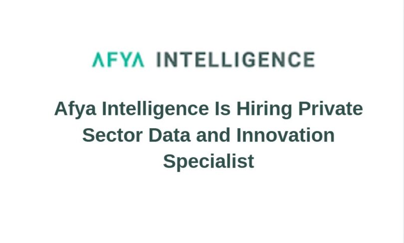 Afya Intelligence Is Hiring Private Sector Data and Innovation Specialist