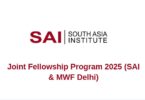 Joint Fellowship Program 2025 (SAI & MWF Delhi)