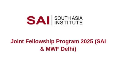 Joint Fellowship Program 2025 (SAI & MWF Delhi)